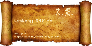 Keskeny Róza névjegykártya